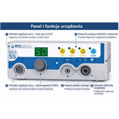 Nóż Elektrochirurgiczny z Elektrokoagulatorem BMS Dental Nowa Wersja