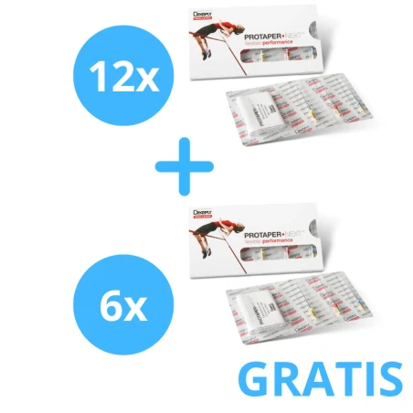 12 x Protaper NEXT ( 3 sztukowe ) + Gratis 6 x Protaper Next ( 3 sztukowe ) Assortyment X1-X3