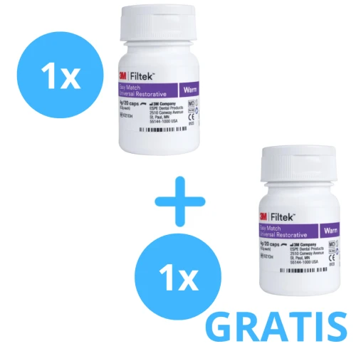 1 x Filtek Easy Match 3M (20x0,2g) + Gratis 1 x Filtek Easy Match 3M (20x0,2g)