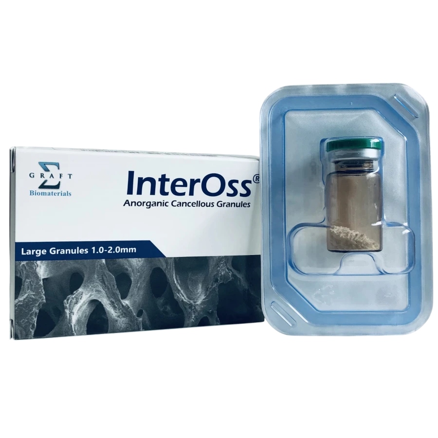 InterOss Materiał Kościozastępczy Pochodzenia Wołowego Granulat gruby-1.0-2.0mm-0.5g Objętość 2.0