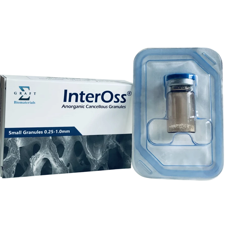 InterOss Materiał Kościozastępczy Pochodzenia Wołowego Franulat Drobny -0.25-1.00 mm -0.5G (OBJĘTOŚĆ)