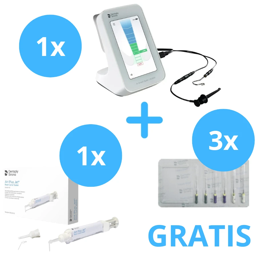 X-Smart Apex Locator + Gratis 3x C+File ( 6 sztukowe ) 1 x AH Plus Jet Starter Kit