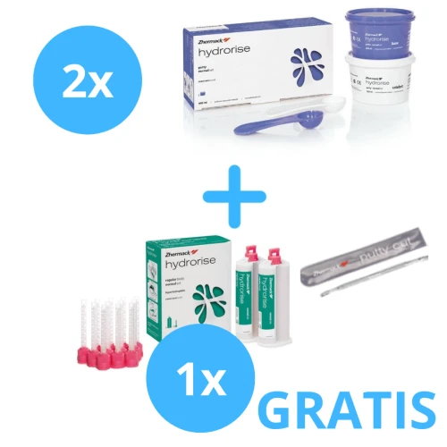 2 x Hydrorise Putty  (2x 300 ml) + Gratis 1 x  II warstwa Hydrorise Light/Regular Normal 2x50 ml oraz Putty Cut