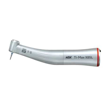 Kątnica Ti-Max X85L 1:5 na mikrosilnik z podświetleniem, główka MINI, wiertła turbinowe