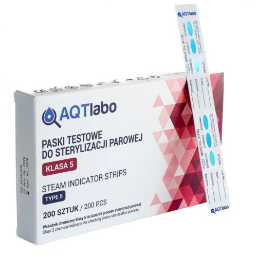 Paski Chemiczne do Sterylizacji klasy V AQTlabo 200 szt