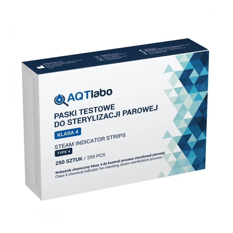 Paski Chemiczne do Sterylizacji klasy IV AQTlabo 250 szt