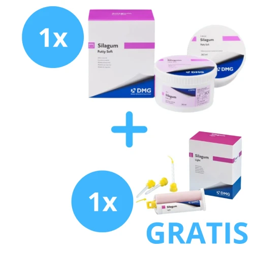 Silagum Putty Soft lub Silagum Putty Fast + Gratis  Silagum AM Light lub Silagum AM Light Fast