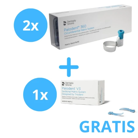 1 x Palodent 360 ( Opakowanie 48 sztuk ) + Gratis 1 x Kliny Palodent V3 Medium ( opakowanie 100 szt)
