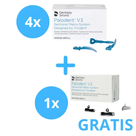 4 x Palodent V3 Kliny ( Large , Medium , Small ) + Gratis Palodent V3 Paski 5,5 mm ( opakowanie 50 szt )