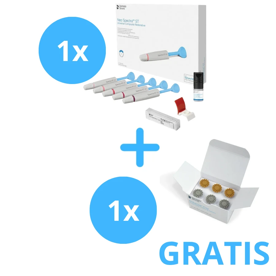1 x Neo Spectra Eco Kit HV / LV + Gratis 1 x Enhance Flex Starter Kit ( 3 x Polishing , 3 x Finising )