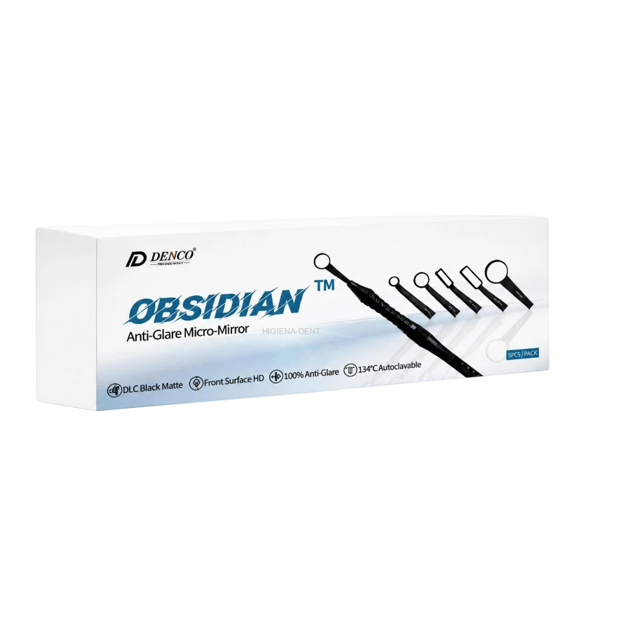 Denco Obsidian Dental Mirror Kit Lusterko stomatologiczne + linijka endodontyczna 5szt