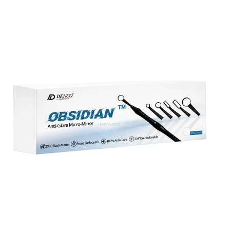 Denco Obsidian Dental Mirror Kit Lusterko stomatologiczne + linijka endodontyczna 5szt
